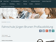 Tablet Screenshot of fahrschule-brunen.de